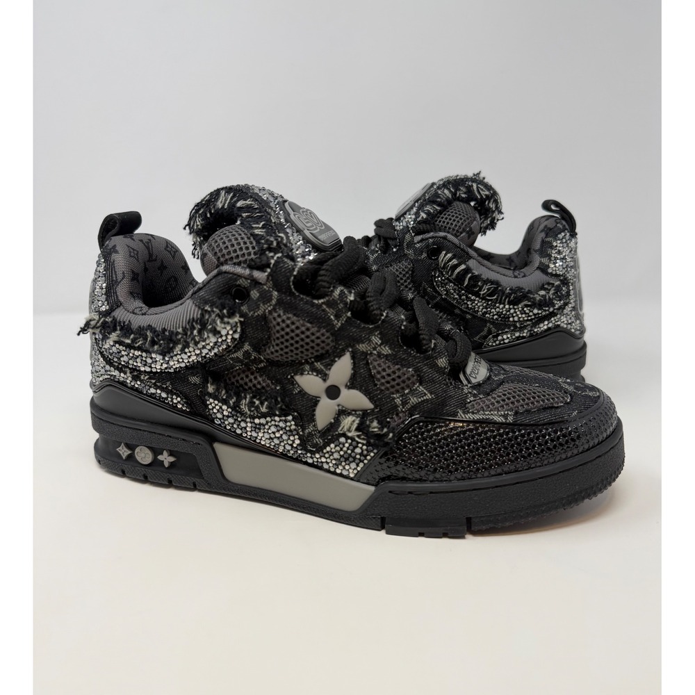 Louis Vuitton Skate Swarovski Black Monogram Trainer Size 9.5 US 8.5 LV